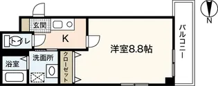 キャッスル大手町【2階】の間取り