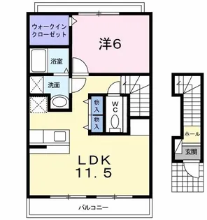 カーサ プリメラ【2階】の間取り