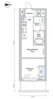 ウエリスアーバン中野坂上【4階】の間取り