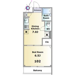 ラ・メールイサミ【1階】の間取り