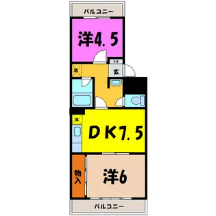 パールマンション壱番館(高崎市江木町)【1階】の間取り