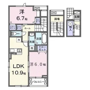 フォルトゥーナ 播磨【3階】の間取り