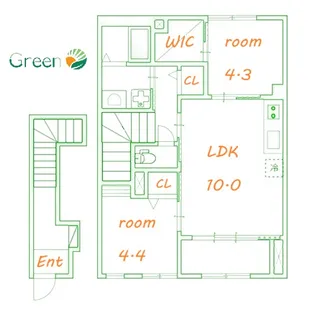 ジェメリ湘南【2階】の間取り