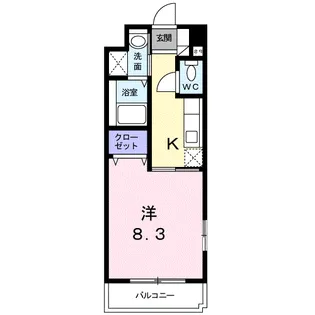 ヴィラ ルミノーソB【2階】の間取り