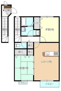 アクアリウスA【2階】の間取り