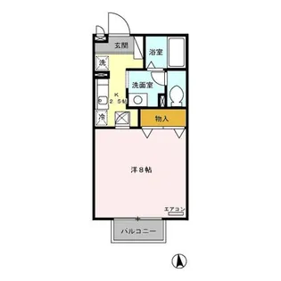 ヴィレッジ南四日市【1階】の間取り