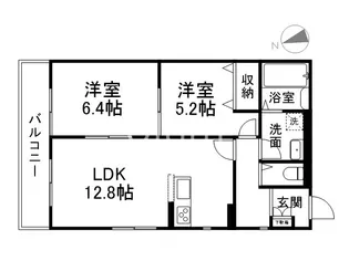 メゾンとっく【1階】の間取り