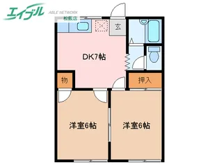 久世ハイツ パートI【2階】の間取り