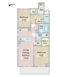 グラングレース調布【1階】の間取り