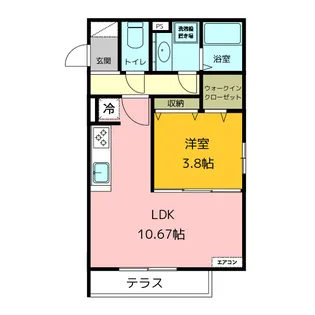 Glanz raum大道【3階】の間取り