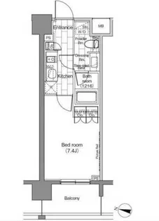 パークハビオ恵比寿【4階】の間取り