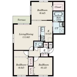 白南ハイツ琴似【1階】の間取り