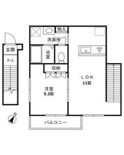 カルム雪谷【2階】の間取り