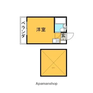 デュエットミタカ2番館【2階】の間取り