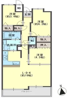サンヴェール舞子壱番館【1階】の間取り