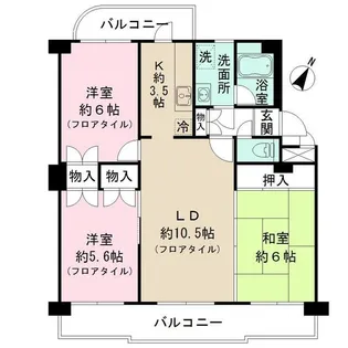 シティハイツ砧【1階】の間取り