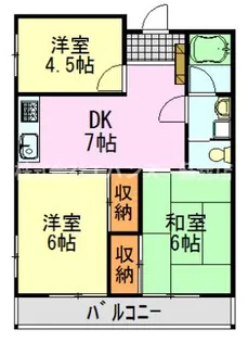 日栄ビル【6階】の間取り