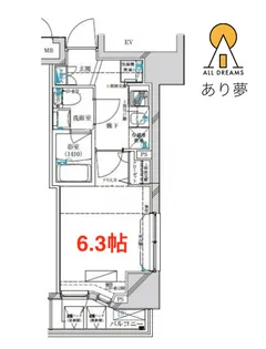ディアレイシャス横浜WEST【7階】の間取り