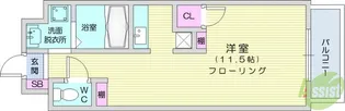 ロンディーヌ1長町【6階】の間取り