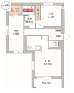 ALBA OVEST【1階】の間取り