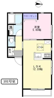 コルージャA【1階】の間取り