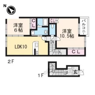 リクデロワC棟【2階】の間取り