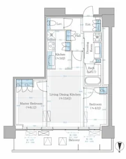 パークシティ中野 ザ タワー エアーズ【21階】の間取り