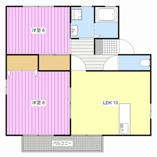 ハイツアムールB【1階】の間取り