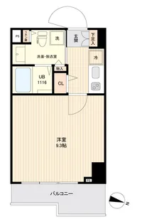 SIDE ONE【7階】の間取り