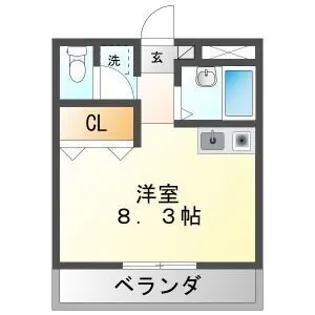 サンモール服部【2階】の間取り