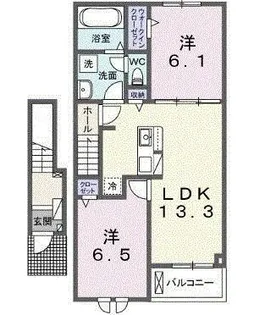 ノイエ ハイマート【2階】の間取り