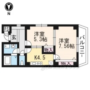 アマデウス西洞院【7階】の間取り
