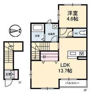 フォレスト吾妻【2階】の間取り