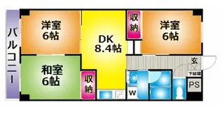 ブランシュネージュ【7階】の間取り