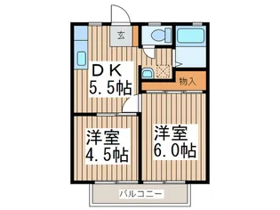 ヤマニハイツ【2階】の間取り