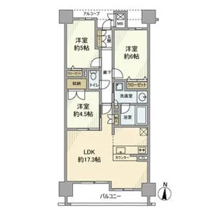 サンメゾン野並サウスヒルズアベニュー【7階】の間取り