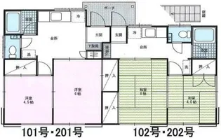 岡田レジデンス【2階】の間取り