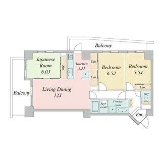 ウィルテラス南大塚【3階】の間取り