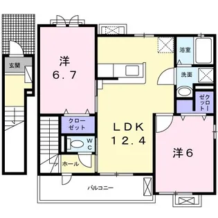 ソレイユ ルヴァン【2階】の間取り