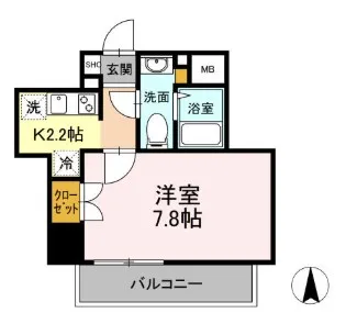 グランジット白金高輪【2階】の間取り