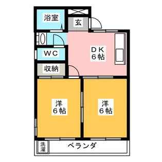 シンコーハイツ【2階】の間取り