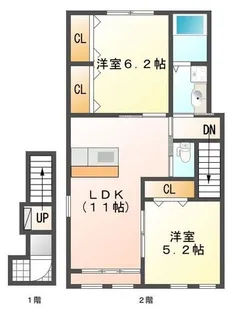 ツリービューオレンジ【2階】の間取り