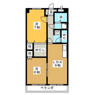 グレースコート一宮【2階】の間取り