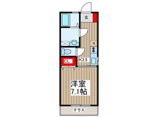 ハルフォ-ト【1階】の間取り