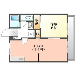 ラ・オプス【1階】の間取り