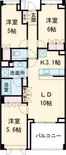 ザ・パークハウス杉並高井戸プレイス【6階】の間取り