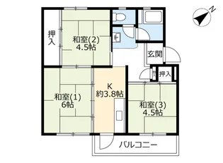 UR明石舞子【5階】の間取り