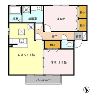 フラワーレジデンス鈴木 (11)壱壱番館【1階】の間取り