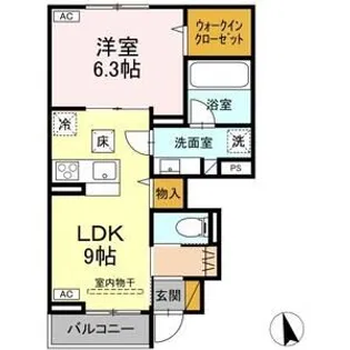Ravewel田宮【1階】の間取り