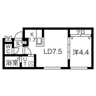 ラポムN16【3階】の間取り